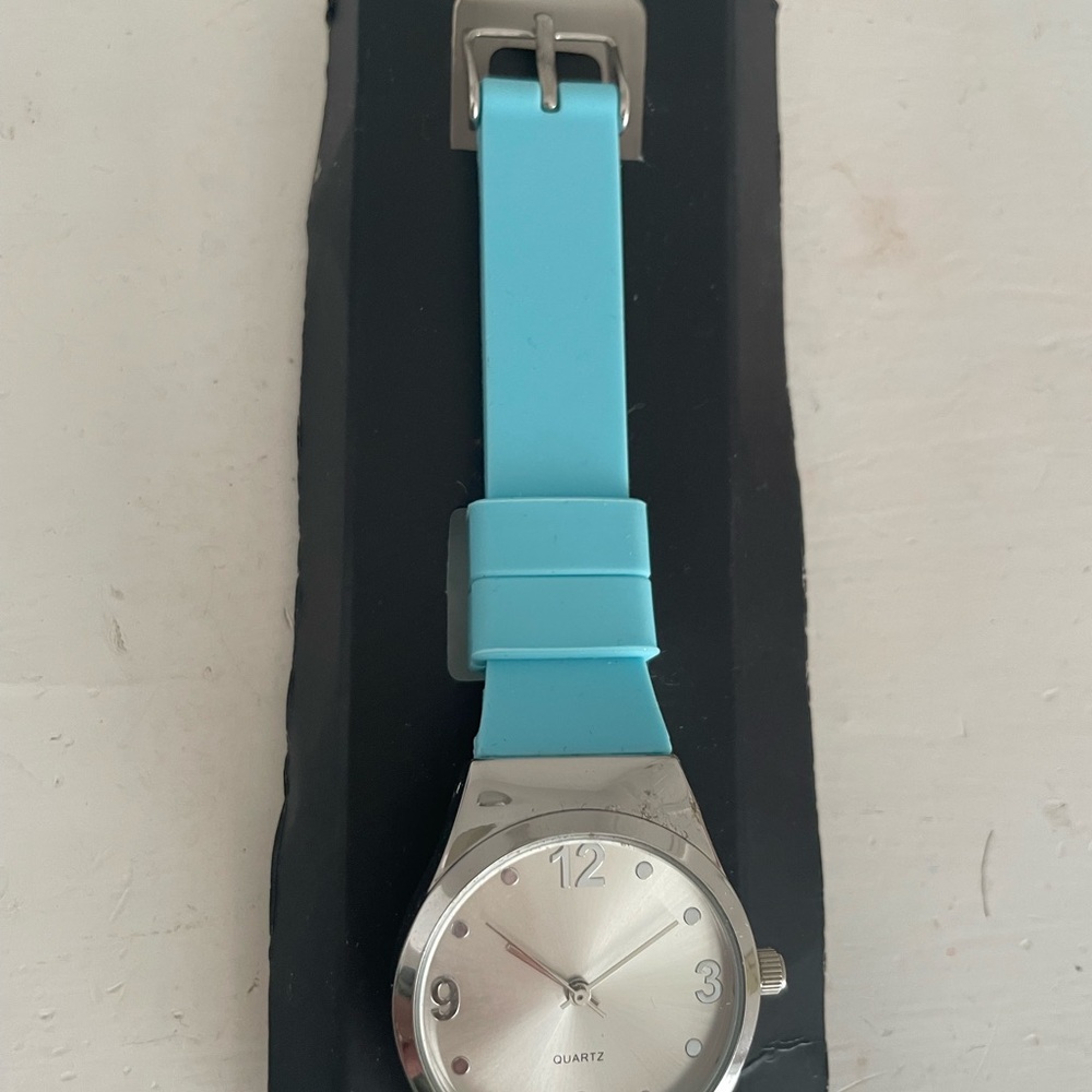Avon Silver and Blue Women's Watch